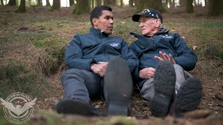 Battlefield Return  Holland  WWII Veteran Lies Down In Foxhole With NFL Player [upl. by Artair542]