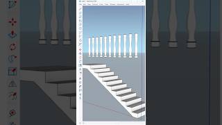 How to create a curved staircase railing in SketchUp Loving the classic touch it adds to any space [upl. by Einnil]