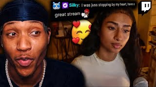 Silky Tries To Rizz Up Twitch Streamers Live On Stream [upl. by Snevets]