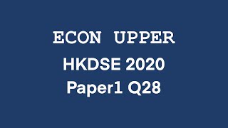 Econ Upper HKDSE 2020 Economics MCQ Paper 1 Q28 香港中學文憑試經濟科 卷一 第二十八題 解題 DSE2020I28 [upl. by Ahseid]