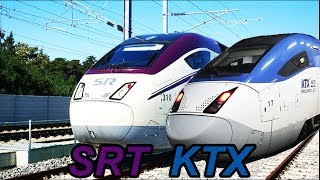 Korean highspeed trains  SRT amp KTX [upl. by Adina524]