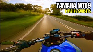 Chasing Sunsets  Yamaha MT09 Akrapovic  Quickshifter Pure Sound 4k [upl. by Berte]