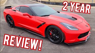 2 YEAR REVIEW OF OWNING MY C7 CORVETTE STINGRAY Z51 [upl. by Spike660]