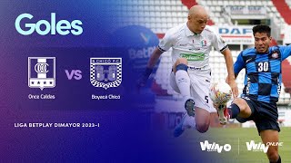 Once Caldas vs Boyacá Chicó goles  Liga BetPlay Dimayor 2023I  Fecha 16 [upl. by Nivert264]