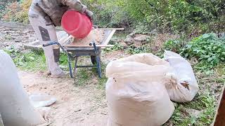 Preparation and pelletizing of sawdust [upl. by Myrta145]