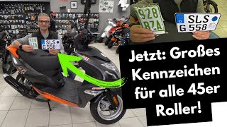 MIT DIESEM EINFACHEN TRICK GROẞES KENNZEICHEN FÜR ALLE 45er ROLLER MOPEDS UND EBIKES [upl. by Nair934]