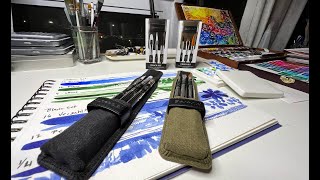 Best Travel Watercolor Brushes Escoda Versatile vs Ultimo Set Review [upl. by Haelhsa]