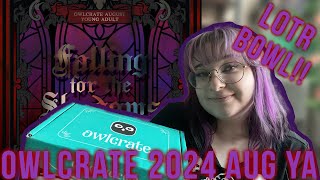 Owlcrate 2024 August YA Unboxing 🩸Falling for the Shadows🏰 [upl. by Aiveneg358]