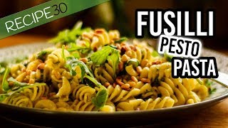 Fusilli Pesto Pasta with homemade pesto [upl. by Anuayek]