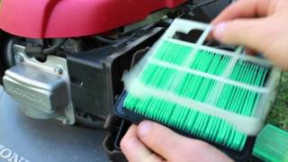 QUICK VIDEO How to Replace the Air FIlter on a Honda HRU197 Lawn Mower [upl. by Iidnarb]