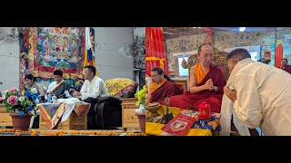 ས་སྐྱ་ཆོས་སྒར་དུ་མཆོད་མཇལ་དང་རཱཇ་པུར་བཟོ་གྲྭ། བདེ་སྐྱིད་གླིང་གཞིས་ཆགས་སུ་འཚམས་གཟིགས་གནང་བ། [upl. by Ayn]