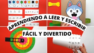 5 ACTIVIDADES DIVERTIDAS PARA ENSEÑAR A LEER Y ESCRIBIR FÁCIL  LECTOESCRITURA [upl. by Yedsnil]