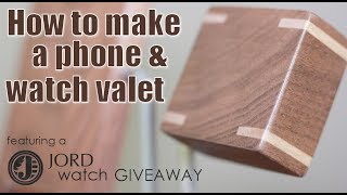 Woodworking How to make a phonewatch valet [upl. by Kovacs]