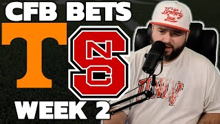 Tennessee vs NC State Week 2 Bets  College Football Picks With Kyle Kirms [upl. by Brottman63]