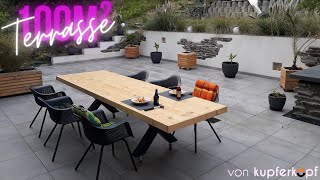 Terrasse mit Gefälle bauen 60x60er Platten in gebundenen Splitt verlegen [upl. by Eniamahs]