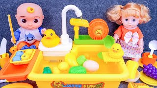 🌟Toy ASMR🌟 Unboxing Kitchen Sink Playset Kitchen Cooking Set Toys  Satisfying Toy Unboxing ASMR [upl. by Elicul]