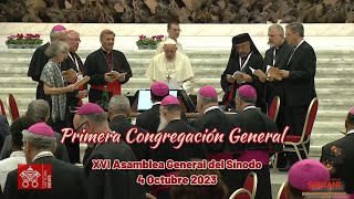 Primera Congregación General XVI Asamblea General del Sínodo Papa Francisco 4 Octubre 2023 [upl. by Wehrle]