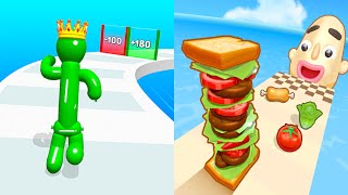 Balloon Rush VS Sandwich Runner  All Level Gameplay Android iOS Ep1 [upl. by Attesoj]