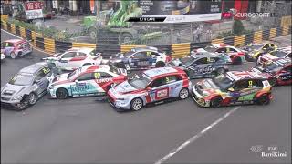 WTCR Macau 2018 Race2 Start Pile Up [upl. by Kiran]