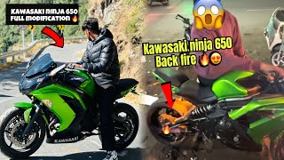 Kawasaki ninja 650 full modification 🔥 ninja 650 back fire 😍🔥millionviws souravjvlogs [upl. by Valentia]