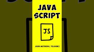 JavaScript JSON Methods and toJSON Quick Overview in 1 Minute [upl. by Anomas594]