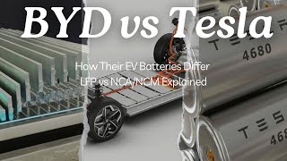 BYD vs Tesla How Their EV Batteries Differ  LFP vs NCANCM Explained [upl. by Disraeli]