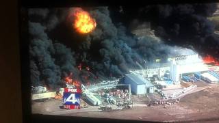 Magnablend Fire Waxahachie Texas [upl. by Atoiganap]