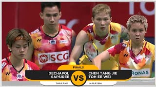 Dechapol PuavaranukrohSapsiree Taerattanachai vs ChenToh  Finals Thailand Masters 2024 Badminton [upl. by Akihc934]