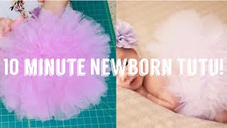 Easy Tutu in 10 Minutes Newborn Tutu DIY [upl. by Zel]