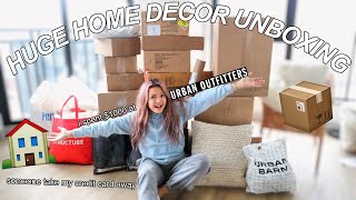 HUGE 1500 URBAN OUTFITTERS HOME DECOR UNBOXING  vlog 2 [upl. by Aneres]