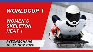 IBSF WORLDCUP 1 Pyeong­chang  Womens Skeleton  Heat 1 [upl. by Edgerton]