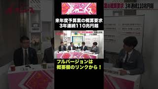 【虎ノ門ニュース】来年度予算案の概算要求 3年連続110兆円超 [upl. by Beffrey484]