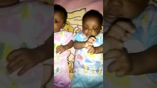 I wish you this double blessing baby love cute twinmoments twinsister [upl. by Llenej]