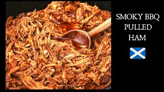 Smoky BBQ Pulled Ham  Simple amp Delicious  Slow cooker  Crockpot Recipe [upl. by Atniuqal]