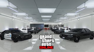 My Police Cars Garage in GTA Online  I bought All the Police Cars in GTA 5 Online [upl. by Esalb34]