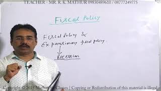 Expansionary fiscal policy  Fiscal Policy  Mathur Sir Classes [upl. by Teodorico]