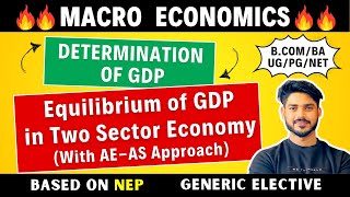 GDP Equilibrium in Two Sector Economy  ADAS Approach  Short Run  GDP Determination [upl. by Aehcsrop]