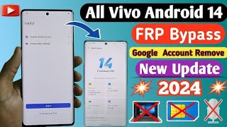 All Vivo V23e 5G Android 14 FRP Bypass google unlock latest security NEW UPDATE 🔥🔥 [upl. by Eenafit923]