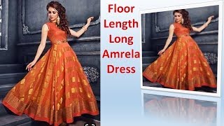 Floor length long anarkali dress full flare cutting and stitching [upl. by Eelasor238]