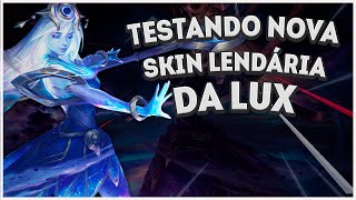 TESTANDO A NOVA SKIN LENDÁRIA DA LUX  LUX CÓSMICA MID GAMEPLAY PBE PTBR [upl. by Ognimod]