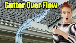 Water Flowing Over Gutters  Gutter Guard Overflow [upl. by Malan502]