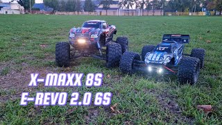 XMAXX 8S VS EREVO 20 6S TRAXXAS [upl. by Naened533]