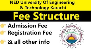 NED University of Engineering amp Technology Karachi Fee Structure 2024 Registration Admission Fee [upl. by Eisnyl839]