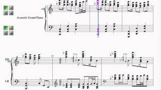 Evangelion  Both of You Dance Like You Want to Win Piano Sheet Music private [upl. by Hsak]