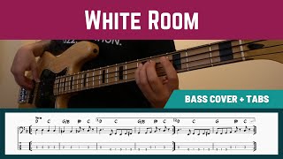 Cream  White Room Bass Cover  PlayAlong TAB [upl. by Molli704]