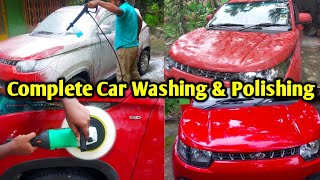 Car DetailingWashing amp Polishing  Amway Silicone Glaze  StarQ Electric Polisher [upl. by Iinden]