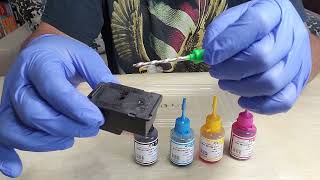 How to refill a Canon Pixma MX490 ink [upl. by Anivahs311]