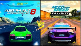 Asphalt 8 Airborne VS Need For Speed No Limits Comparison I Android HD [upl. by Gregrory]