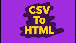 How To Convert CSV To HTML  CSV To Media Wiki Code  What Is HTML  CSV Explained  Learn CSV [upl. by Nadnarb]