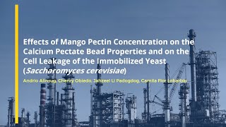 Yeast Saccharomyces cerevisiae Immobilized by Entrapment Technique using Mango Pectin [upl. by Dnivra236]